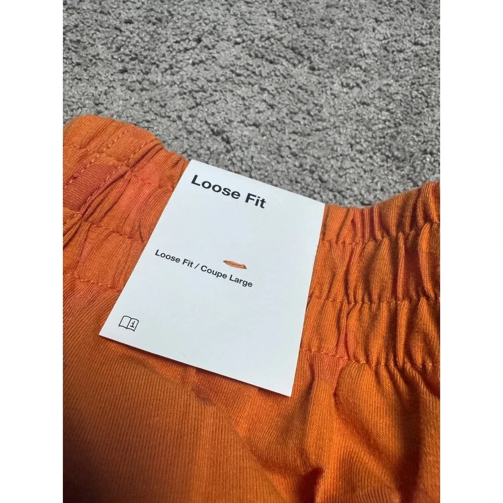 NEW Nike Youth Girls Dri Fit Medium Orange Training Shorts Loose Fit